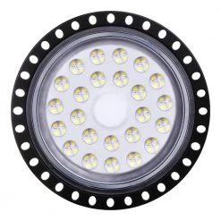 8.22 in. 100-Watt Black Equivalent Integrated LED Cool White UFO High Bay Light, 6500K by YANSUN