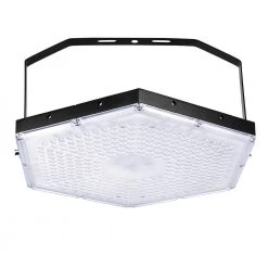 13 in. 300-Watt Black Equivalent Integrated LED Cool White High Bay Light, 6000K by YANSUN