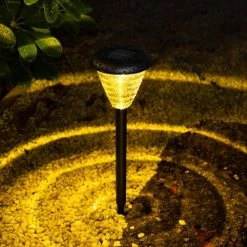 Solar Powered Integrated LED Dusk to Dawn Waterproof Decorative Path Light in Color Changing (2-Pack) by YANSUN -YANSUN Shop black yansun novelty lamps h lt002us c3 1000