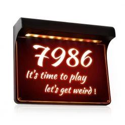 Solar Powered House Numbers Address Sign Dusk to Dawn Waterproof Outdoor Plaque Light with 2 Lighting Modes by YANSUN
