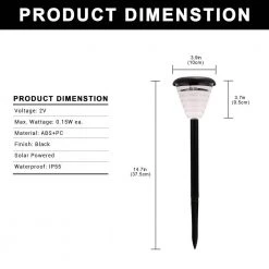 Solar Powered Integrated LED Dusk to Dawn Waterproof Decorative Path Light in Color Changing (2-Pack) by YANSUN 11 Solar Powered Integrated LED Dusk to Dawn Waterproof Decorative Path Light in Color Changing (2-Pack) by YANSUN -YANSUN Shop black yansun path lights h ll002 2 40 1000