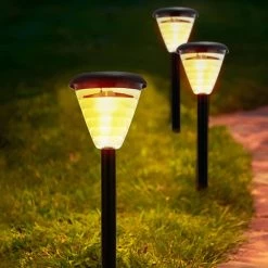 Solar Powered Integrated LED Dusk to Dawn Waterproof Decorative Path Light in Color Changing (2-Pack) by YANSUN 10 Solar Powered Integrated LED Dusk to Dawn Waterproof Decorative Path Light in Color Changing (2-Pack) by YANSUN -YANSUN Shop black yansun path lights h ll002 2 e1 1000