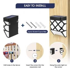 Solar Battery Black Integrated LED Dusk to Dawn Waterproof Decorative Deck Rail Light (6-Pack) by YANSUN 13 Solar Battery Black Integrated LED Dusk to Dawn Waterproof Decorative Deck Rail Light (6-Pack) by YANSUN -YANSUN Shop black yansun path lights h so03802 2 1f 1000