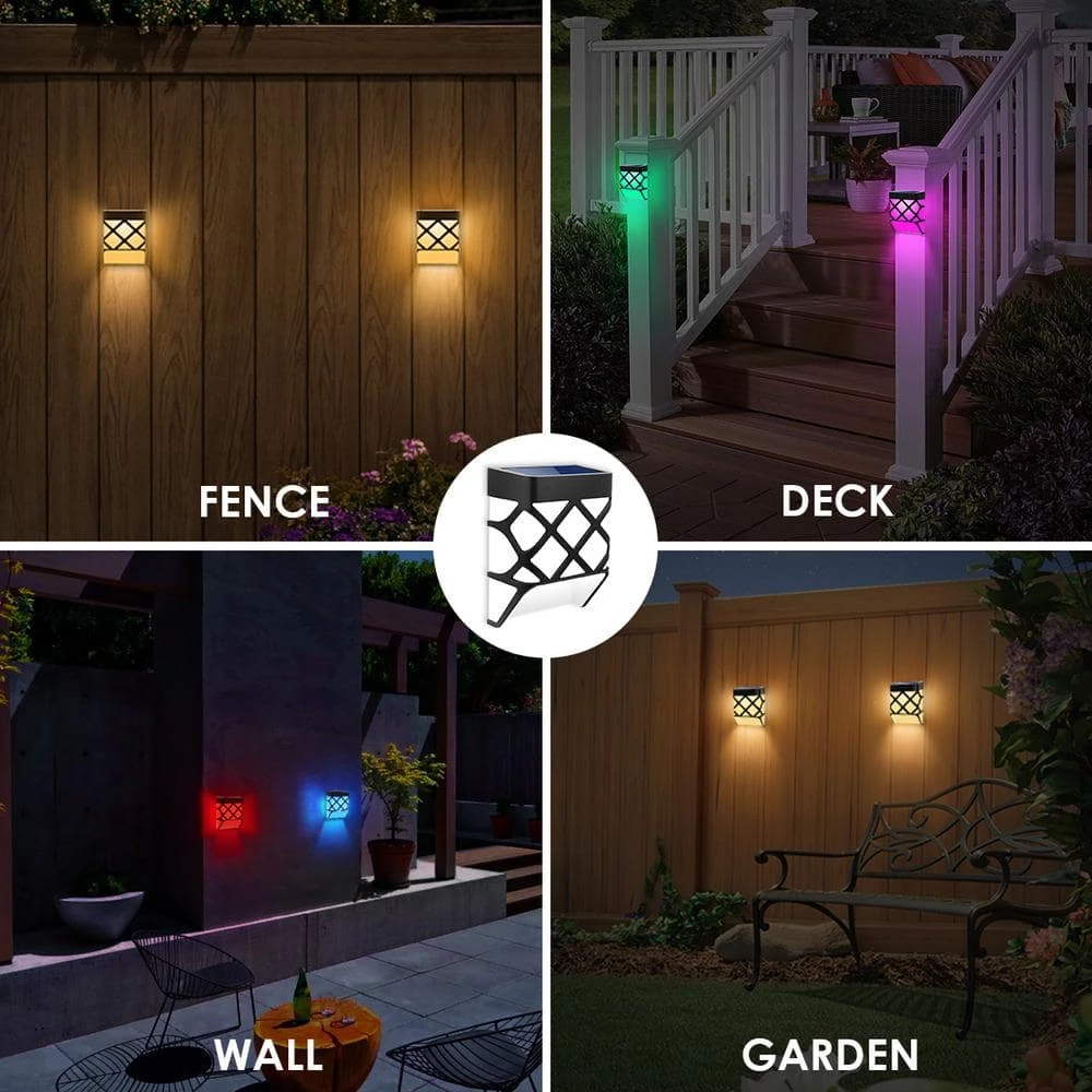 Solar Battery Black Integrated LED Dusk to Dawn Waterproof Decorative Deck Rail Light (6-Pack) by YANSUN 8 Solar Battery Black Integrated LED Dusk to Dawn Waterproof Decorative Deck Rail Light (6-Pack) by YANSUN - Image 6