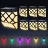 Solar Battery Black Integrated LED Dusk to Dawn Waterproof Decorative Deck Rail Light (6-Pack) by YANSUN