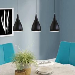 9.06 in. 1-Light Black Pendant, Modern Style by YANSUN -YANSUN Shop black yansun pendant lights h dz004 fa 1000