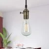 1-Light Black Vintage Plug-in Dimmable Bulb Mini Pendant with Brass Socket (1-Pack) by YANSUN -YANSUN Shop black yansun pendant lights h dz091 64 1000