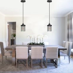 4.7 in. 1-Light Black Cage Modern Industrial Farmhouse Metal Mini Pendant with Barn Shape by YANSUN -YANSUN Shop black yansun pendant lights h dz116 fa 1000