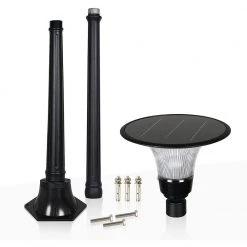 29.13 in. 1-Light Black Aluminum Waterproof Integrated LED Outdoor Solar Motion Sensor Post Light Set(2-Pack) by YANSUN -YANSUN Shop black yansun post light sets tg so063 a0 1000