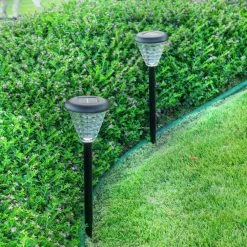 Solar Powered Integrated LED Dusk to Dawn Waterproof Decorative Path Stair Light in Color Changing (2-Pack) by YANSUN -YANSUN Shop black yansun stair lights h so04801 4 4f 1000