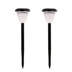 Solar Powered Integrated LED Dusk to Dawn Waterproof Decorative Path Stair Light in Color Changing (2-Pack) by YANSUN