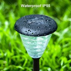 Solar Powered Integrated LED Dusk to Dawn Waterproof Decorative Path Stair Light in Color Changing (2-Pack) by YANSUN -YANSUN Shop black yansun stair lights h so04801 4 76 1000