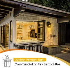 1-Light Black Outdoor Wall Lantern Sconce with Clear Glass (2-Pack) by YANSUN -YANSUN Shop black yansun vanity lighting h wl001 2 fa 1000