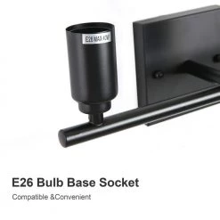 16 in. 3-Light Black Iron Vanity Light with Painted Matte by YANSUN -YANSUN Shop black yansun vanity lighting h wl005 n1 1f 1000