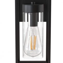 12.6 in.1-Light Black Wall Lamp with Glass Shaded by YANSUN -YANSUN Shop black yansun vanity lighting h wl013 66 1000