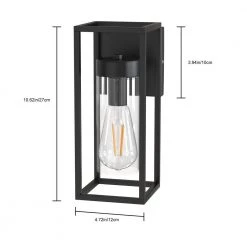 12.6 in. 1-Light Black Vintage Wall Light, Outdoor Industrial Style Wall Sconce by YANSUN -YANSUN Shop black yansun vanity lighting h wl013n1 4f 1000