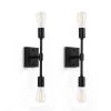 13.4 in. 2-Light Black Iron Vanity Light with Painted Matte (2-Pack) by YANSUN 2 13.4 in. 2-Light Black Iron Vanity Light with Painted Matte (2-Pack) by YANSUN -YANSUN Shop black yansun vanity lighting h wl041b 2 64 1000