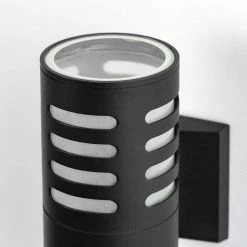 11.81 in. 2-Light Black Cylinder Modern E26 Base LED Indoor/Outdoor Porch Light Wall Lantern Sconce by YANSUN -YANSUN Shop black yansun vanity lighting h wl074 4f 1000