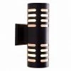 11.81 in. 2-Light Black Cylinder Modern E26 Base LED Indoor/Outdoor Porch Light Wall Lantern Sconce by YANSUN -YANSUN Shop black yansun vanity lighting h wl074 64 1000