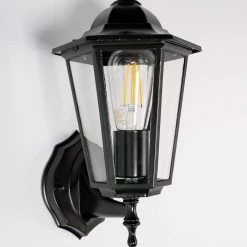 7 in. 1-Light 60-Watt Black Waterproof Outdoor Wall Pack Light Lantern with Glass Shade by YANSUN 16 7 in. 1-Light 60-Watt Black Waterproof Outdoor Wall Pack Light Lantern with Glass Shade by YANSUN -YANSUN Shop black yansun wall pack lights h wl061 fa 1000