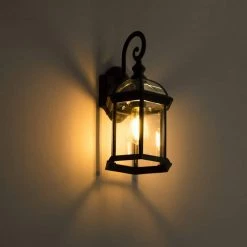 8 in. 1-Light 60-Watt Black Waterproof Outdoor Wall Pack Light with Clear Glass Shade by YANSUN 13 8 in. 1-Light 60-Watt Black Waterproof Outdoor Wall Pack Light with Clear Glass Shade by YANSUN -YANSUN Shop black yansun wall pack lights h wl063 4f 1000