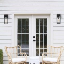 12.6 in. 1-Light Black Wall Lamp with Glass Shaded by YANSUN -YANSUN Shop black yansun wall sconces h wl019 31 1000