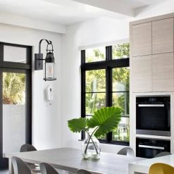 19.3 in. 1-Light Black Glass Wall Lamp with Cylindrical Shape by YANSUN -YANSUN Shop black yansun wall sconces h wl020 fa 1000