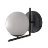 7.87 in.1-Light Black Modern Bathroom Vanity Wall Light with White Shade by YANSUN