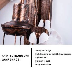 13 in. 1-Light Retro Industrial Style Wall Lamp, Black Wrought Iron Wall Lamp for Bar, Cafe, Restaurant by YANSUN -YANSUN Shop black yansun wall sconces h wl028 44 1000