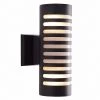 11.81 in. 2-Light Black Cylinder Modern E26 Base LED Indoor/Outdoor Porch Light Wall Lantern Sconce by YANSUN 1 11.81 in. 2-Light Black Cylinder Modern E26 Base LED Indoor/Outdoor Porch Light Wall Lantern Sconce by YANSUN -YANSUN Shop black yansun wall sconces h wl034 64 1000