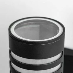 11.81 in. 2-Light Black Cylinder Modern E26 Base LED Indoor/Outdoor Porch Light Wall Lantern Sconce by YANSUN -YANSUN Shop black yansun wall sconces h wl034n1 1f 1000