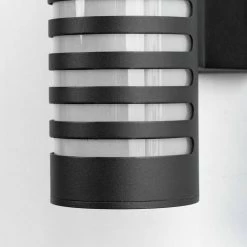 11.81 in. 2-Light Black Cylinder Modern E26 Base LED Indoor/Outdoor Porch Light Wall Lantern Sconce by YANSUN -YANSUN Shop black yansun wall sconces h wl034n1 4f 1000