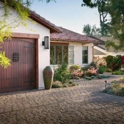 11.81 in. 2-Light Black Cylinder Modern E26 Base LED Indoor/Outdoor Porch Light Wall Lantern Sconce by YANSUN -YANSUN Shop black yansun wall sconces h wl034n1 76 1000