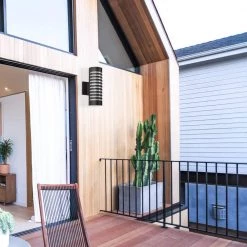 11.81 in. 2-Light Black Cylinder Modern E26 Base LED Indoor/Outdoor Porch Light Wall Lantern Sconce by YANSUN -YANSUN Shop black yansun wall sconces h wl034n1 fa 1000