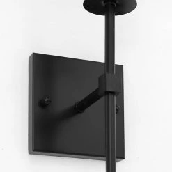 1-Light Black Wall Sconce with White Fabric Shade by YANSUN -YANSUN Shop black yansun wall sconces h wl043bn2 fa 1000