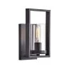 1-Light Modern Black Rectangle Wall Sconce with Clear Glass Shade by YANSUN 2 1-Light Modern Black Rectangle Wall Sconce with Clear Glass Shade by YANSUN -YANSUN Shop black yansun wall sconces h wl058 64 1000