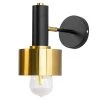 4.72 in. 1-Light Black Metal Wall Sconce Lighting, Modern Brass-Plated Wall Light Fixture by YANSUN -YANSUN Shop black yansun wall sconces h wl065 64 1000