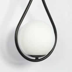 7.87 in. 1-Light Black Modern Globe Wall Sconce with Frosted Glass Shade by YANSUN -YANSUN Shop black yansun wall sconces h wl067b 4f 1000