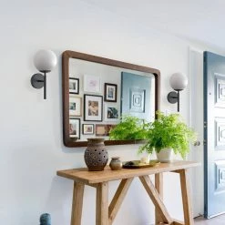 5.91 in. 1-Light Black Modern Globe Wall Sconce with Frosted Glass Shade by YANSUN -YANSUN Shop black yansun wall sconces h wl069b 76 1000