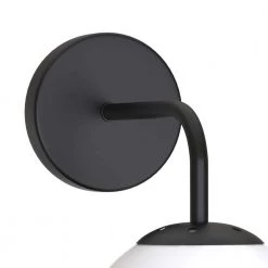 5.91 in. 1-Light Black Modern Globe Wall Sconce with Frosted Glass Shade by YANSUN -YANSUN Shop black yansun wall sconces h wl071b 4f 1000