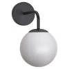 5.91 in. 1-Light Black Modern Globe Wall Sconce with Frosted Glass Shade by YANSUN -YANSUN Shop black yansun wall sconces h wl071b 64 1000
