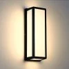 15.7 in. Black Cylinder Modern Integrated LED Indoor/Outdoor Porch Light Wall Lantern Sconce with White Shade by YANSUN -YANSUN Shop black yansun well lights h wl032 64 1000