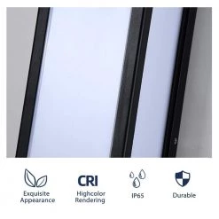 15.7 in. Black Cylinder Modern Integrated LED Indoor/Outdoor Porch Light Wall Lantern Sconce with White Shade by YANSUN -YANSUN Shop black yansun well lights h wl032n1 44 1000