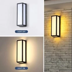 15.7 in. Black Cylinder Modern Integrated LED Indoor/Outdoor Porch Light Wall Lantern Sconce with White Shade by YANSUN -YANSUN Shop black yansun well lights h wl032n1 76 1000