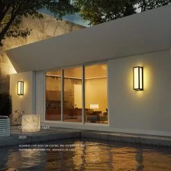 15.7 in. Black Cylinder Modern Integrated LED Indoor/Outdoor Porch Light Wall Lantern Sconce with White Shade by YANSUN -YANSUN Shop black yansun well lights h wl032n1 fa 1000