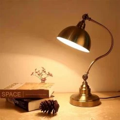 21.65 in. Brass Goose Neck Metal Table Lamp with Turn ON/OFF Switch by YANSUN -YANSUN Shop brass yansun table lamps h dl021 76 1000