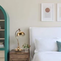 21.65 in. Brass Goose Neck Metal Table Lamp with Turn ON/OFF Switch by YANSUN -YANSUN Shop brass yansun table lamps h dl021 fa 1000