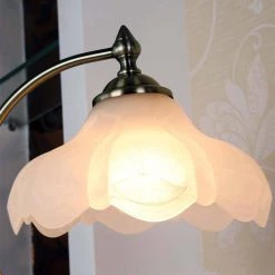 16.93 in. 1-Light Brass Retro Dome Metal Table Lamp with Glass Shade by YANSUN -YANSUN Shop brass yansun table lamps h dl025 fa 1000