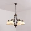 6-Light Oil Rubbed Bronze Chandelier with Frosted White Glass Shades by YANSUN -YANSUN Shop bronze yansun chandeliers h dz109 64 1000