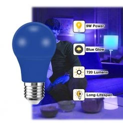 60-Watt Equivalent A19 9W Non-Dimmable Blue LED Colored Light Bulb E26 Base (6-Pack) by YANSUN -YANSUN Shop bule yansun colored light bulbs h c7003be12 12 44 1000